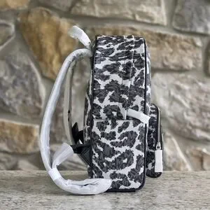 Michael Kors Bex Leopard Logo Medium Backpack Bex Leopard Logo Backpack in BLACK COMBO - Sale | Michael  main image 3